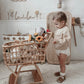 Children's Rattan Shopping Cart with Doll Seat